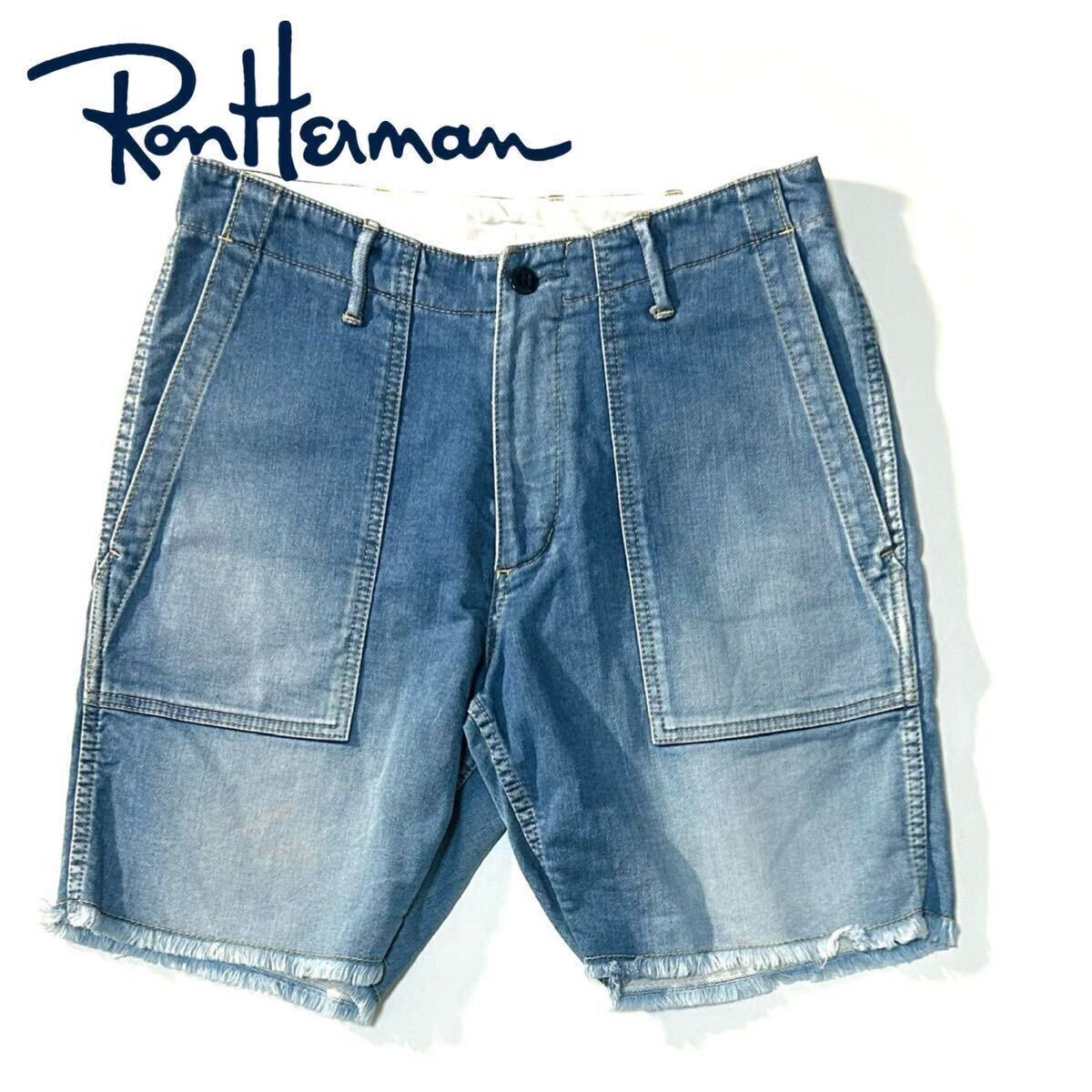 【Ron Herman】ヌケ感たっぷりな切りっぱなしデニムショーツ◎!!RHC ロンハーマン カットオフデニムショーツ ストレッチデニムショーツの画像2