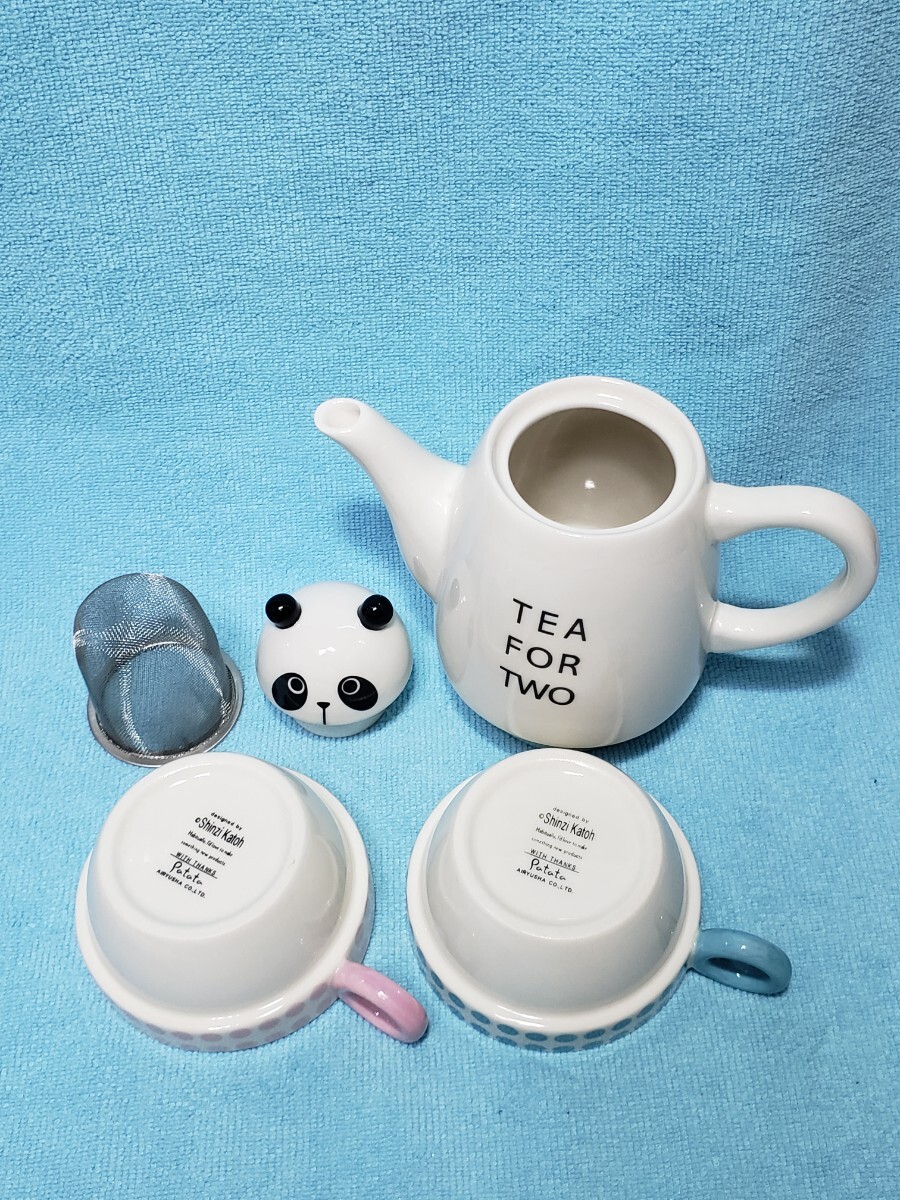 Shinzi katoh Tea For Two かとうしんじティーフォーツー[パンダ] 茶こし付 ティーポット 急須_画像3