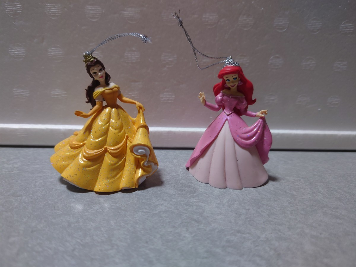  Ariel bell фигурка комплект Disney Disney Little Mermaid Beauty and the Beast 