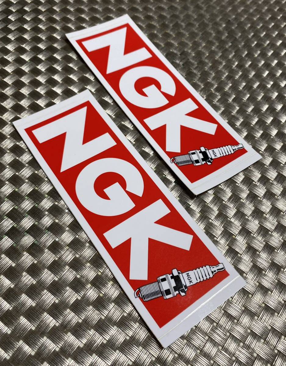 純正NGK ステッカー ２枚セットの画像1