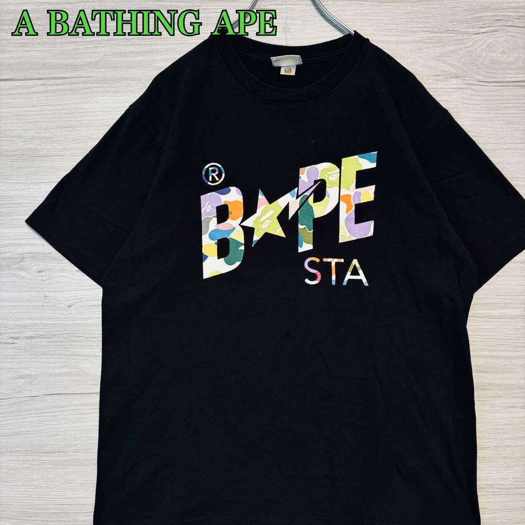 希少デザイン】 A BATHING APE アベイシングエイプ Tシャツ Lサイズ