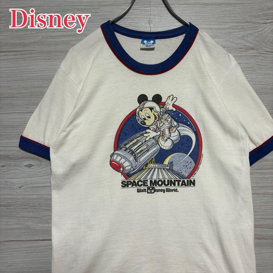90s｜Walt Disney World｜ミッキー｜リンガー｜Tシャツ｜古着 - トップス