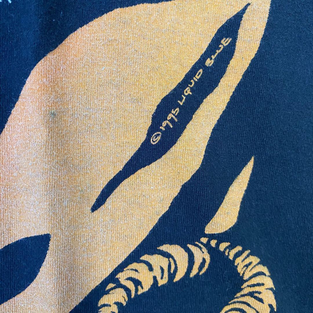 【入手困難】LIQUID BLUE リキッドブルー　アニマルプリント Tシャツ　虎　タイガー　総柄　ヴィンテージ　90's ビッグプリント　一点物_画像5