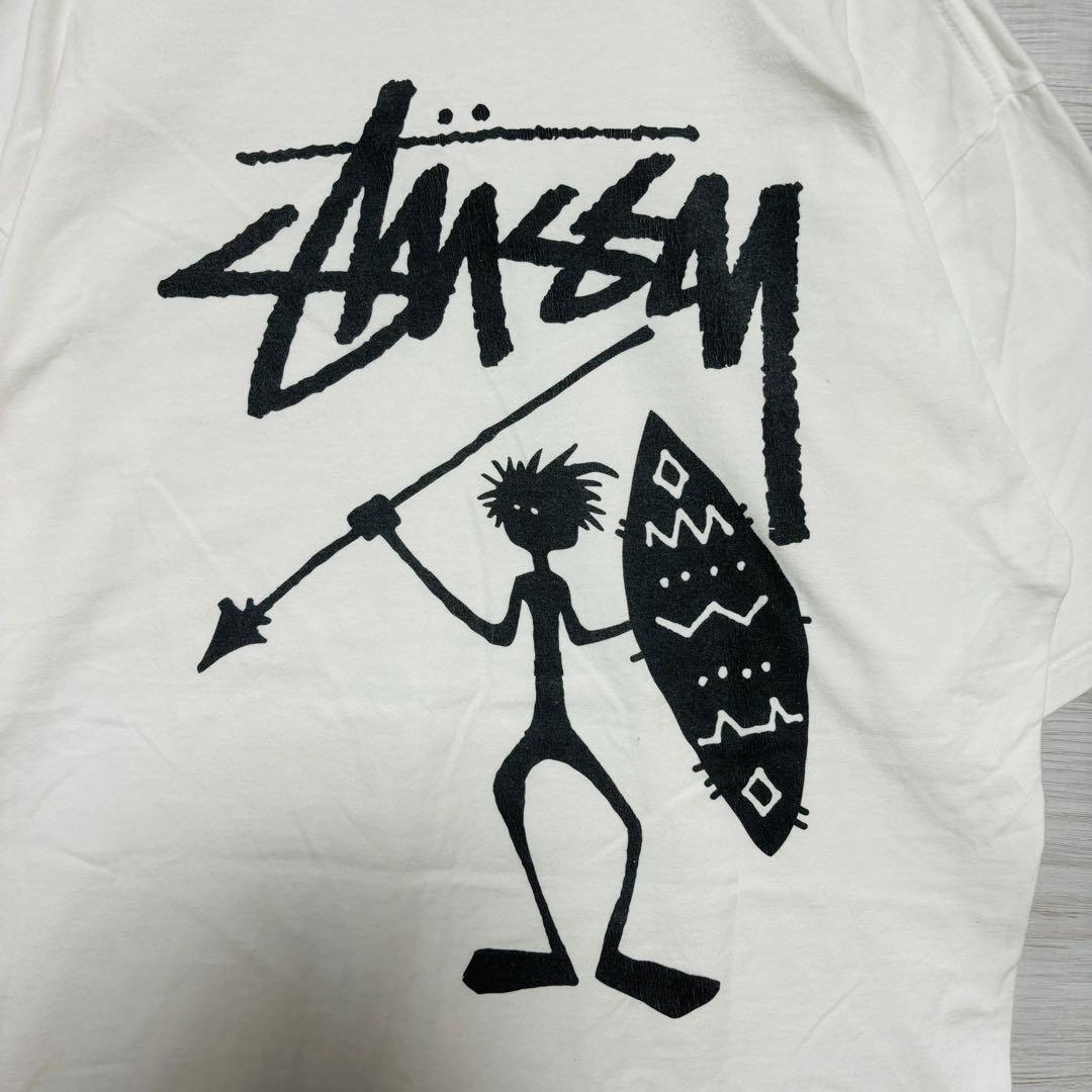 【希少デザイン】STUSSY ステューシー　Tシャツ　Lサイズ　シャドーマン　両面デザイン　バックプリント　ワンポイントロゴ　ストリート_画像5