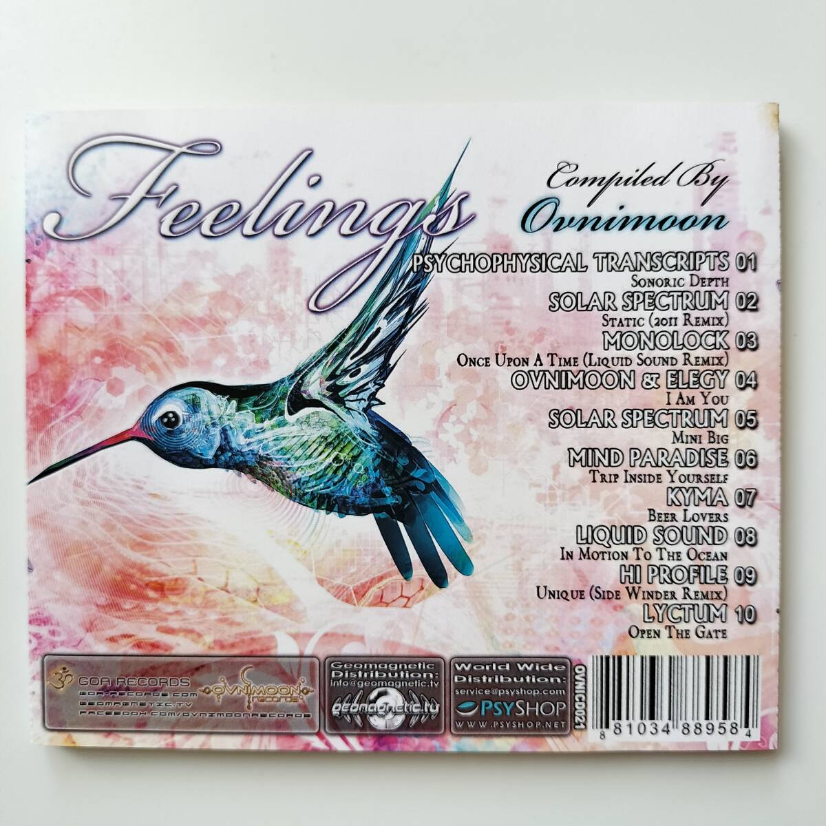 Feelings - Compiled By Ovnimoon /2012 Ovnimoon Records Goa Records OVNICD021 psychedelic trance_画像2