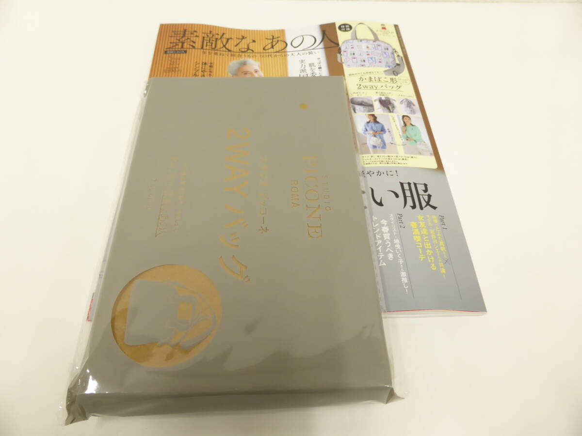 ノベルティ祭 素敵なあの人 5月号 特別付録 スタジオ ピッコーネ かまぼこ形 2wayバッグ 未使用 未開封 付録のみ STUDIO PICONE ROMA_ノベルティ祭 開催中です！