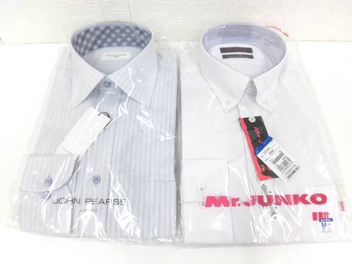 ブランド祭 ジョンピアース Yシャツ 39-84サイズ ミスタージュンコ Yシャツ Mサイズ 2枚 おまとめ 保管品 JOHN PEARSE Mr.JUNKOの画像1