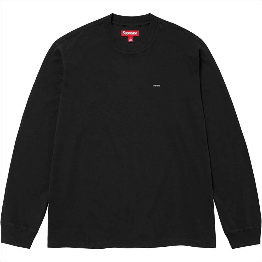 送料無料 S 黒 Supreme Small Box Logo L/S Tee White 24SS シュプリーム スモール ボックスロゴ ロンT Tシャツ ホワイト ステッカー 新品