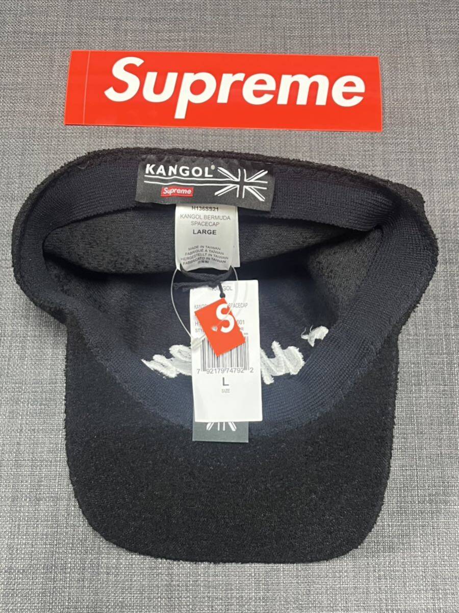 送料無料 L 黒 supreme kangol bermuda spacecap black シュプリーム カンゴール バミューダ スペース キャップ 21SS Box Logo Cap 新品