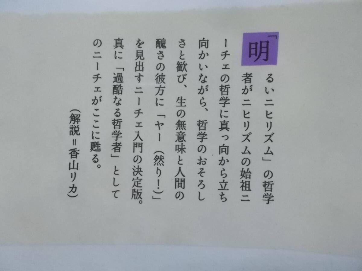 過酷なるニーチェ　中島義道(河出文庫2016年)送料114円　注！_画像3