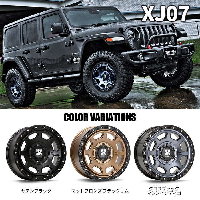 4本セット XTREME-J XJ07 14x4.5J 4/100 +43 GBM MUDSTAR RADIAL A/T 155/65R14 ホワイトレター 軽自動車 N-BOX タント ラパン スペーシア_画像3