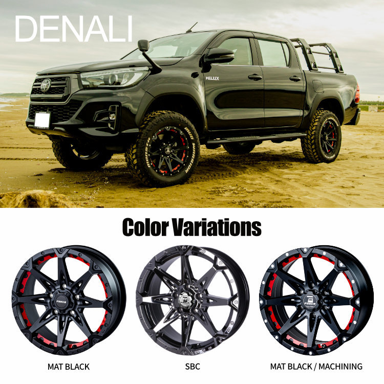 4本セット FORCE DENALI 16x6.5J 6/139.7 +38 SBC TOYO OPEN COUNTRY R/T 215/65R16 ホワイトレター ハイエース 200系_画像2