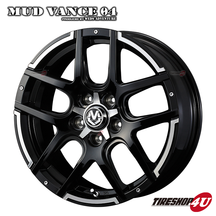 4本セット MUDVANCE04 17x7.0J 5/114.3 +38 +45 BP MUDSTAR radial M/T 215/60R17 ホワイトレター デリカD5 カローラクロス_画像2