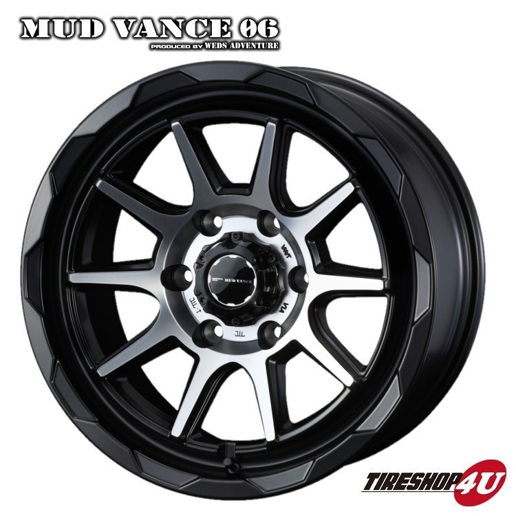 4本セット MUDVANCE06 18x8.0J 6/139.7 +20 MBP MONSTA モンスタ マッドウォーリア M/T 265/60R18 WL プラド ハイラックス_画像2