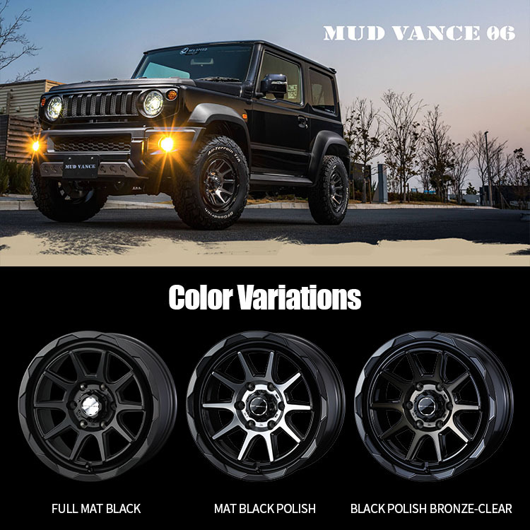 4本セット MUDVANCE06 16x6.0J 5/139.7 -5 MBP BFGoodrich All-Terrain T/A KO2 215/70R16 ホワイトレター ジムニーシエラ JB74W JB43W_画像4