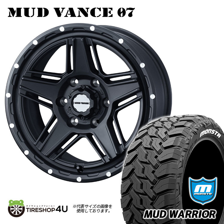 4本セット MUDVANCE07 18x8.0J 6/139.7 +20 FMB MONSTA MUD WARRIOR M/T 285/60R18 ホワイトレター FJクルーザー_画像1