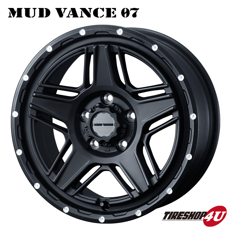 4本セット MUDVANCE07 17x7.0J 5/114.3 +40 FMB TOYO OPEN COUNTRY R/T 225/60R17 ブラックレター カローラクロス デリカD5_画像2