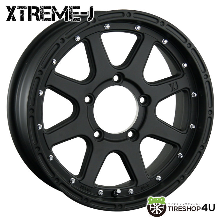 4本セット XTREME-J エクストリームJ 16x5.5J 5/139.7 +20 FBK TOYO OPEN COUNTRY R/T 185/85R16 ホワイトレター ジムニー JB64W JB23W_画像2