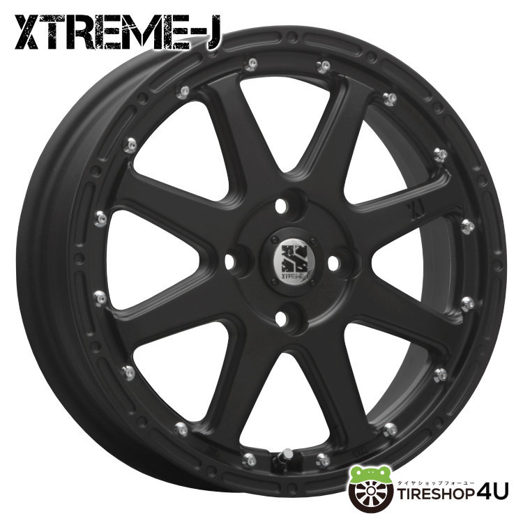 4本セット XTREME-J エクストリームJ 12x4.00B 4/100 +42 FBK ダンロップ TG4 145R12 軽トラ 軽バン キャリー エブリィ サンバー スクラム_画像2