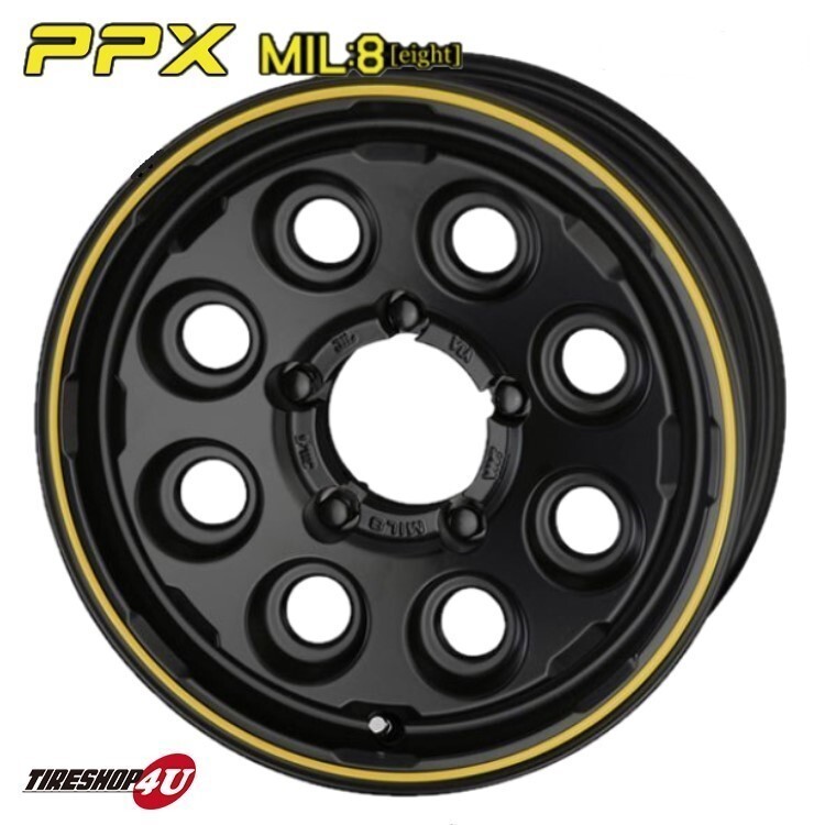 1本価格 PPX MIL8 MIL:8 16x5.5J 5/139.7 +20 ブラック BFグッドリッチ オールテレーン T/A TA KO2 215/70R16 A/T AT ジムニー JB64 JB23_画像2