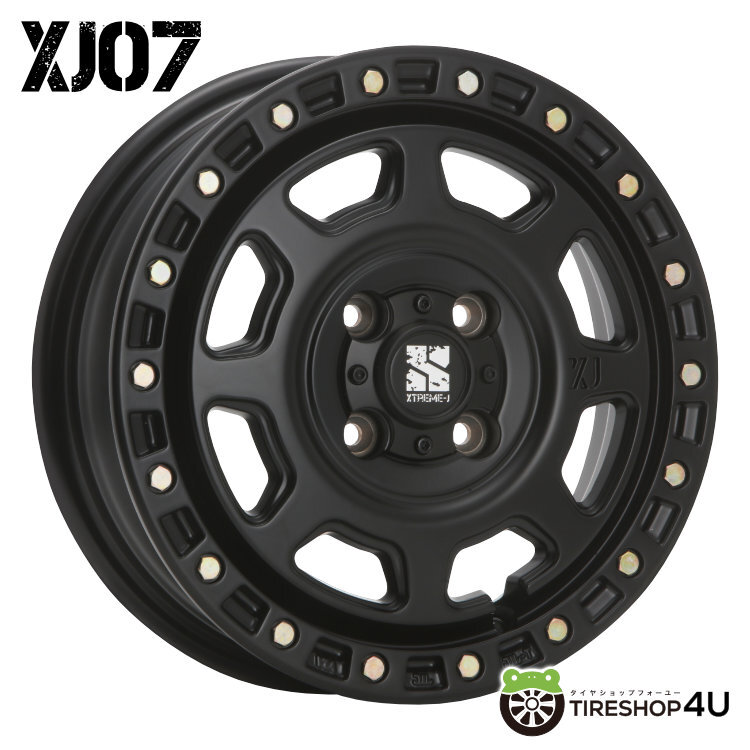 4本セット XTREME-J XJ07 14x4.5J 4/100 +43 SBK TOYO OPEN COUNTRY R/T 155/65R14 ブラックレター 軽自動車 N-BOX タント ラパン ワゴンR_画像2