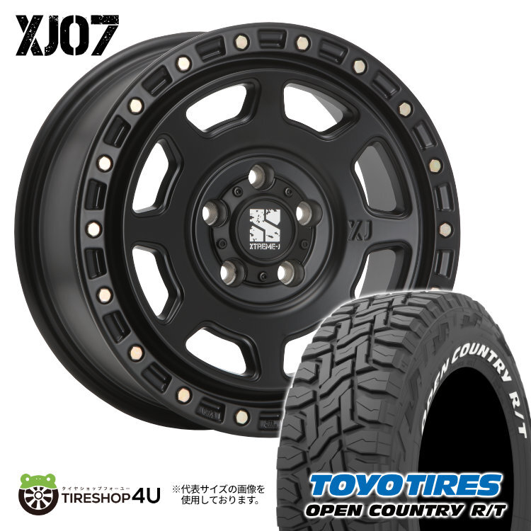 4本セット XTREME-J XJ07 16x7.0J 5/114.3 +35 SBK TOYO OPEN COUNTRY R/T 235/70R16 ホワイトレター デリカD5_画像1