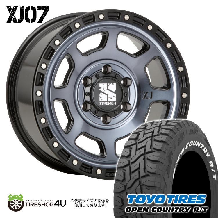 4本セット XTREME-J XJ07 17x8.0J 6/139.7 +20 GBM TOYO OPEN COUNTRY R/T 265/65R17 ホワイトレター プラド ハイラックス_画像1