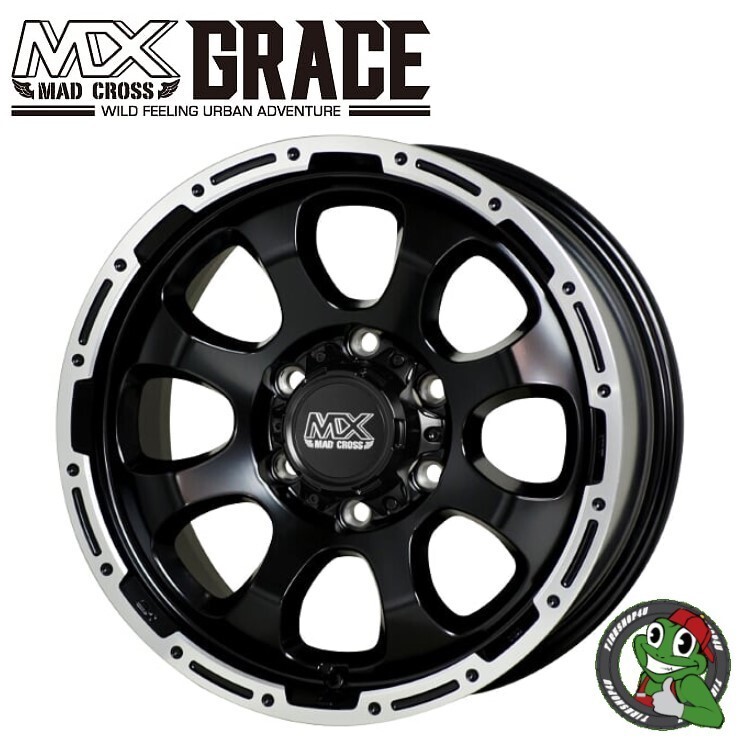 4本セット マッドクロス グレイス GRACE 16x6.5J 6/139.7 +38 GB/P MONSTA モンスタ マッドウォーリア M/T 215/70R16 WL ハイエース 200系_画像3