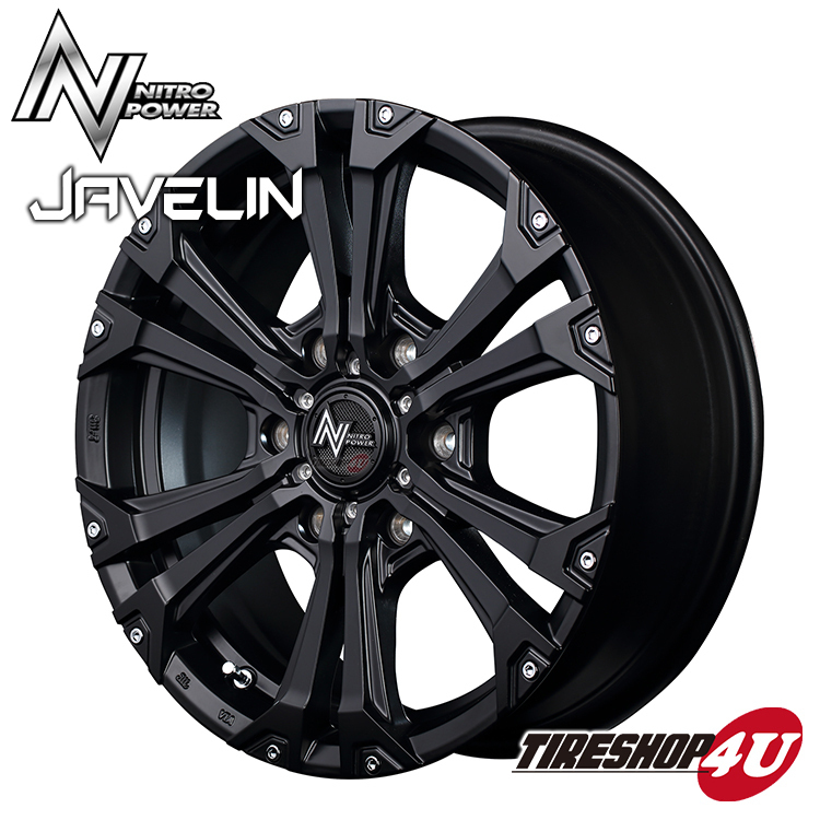 タイヤホイール 4本セット NITRO POWER JAVELIN ナイトロパワー 17X8.0J 6/139.7 +20 SGB TOYO OPEN COUNTRY A/T3W 265/70R17 WL プラド_画像1