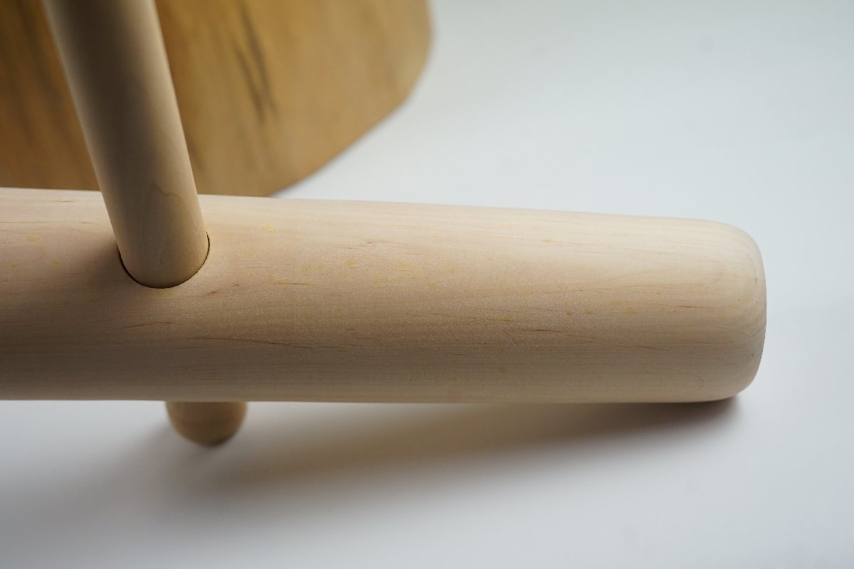 【アウトレット】送料無料! もち臼 餅つき 臼 杵 セット ミニ臼 木製臼キネセット１.5升用（北海道の天然木使用）餅つき道具 23678 y-322_経年劣化による黄色いシミがあります
