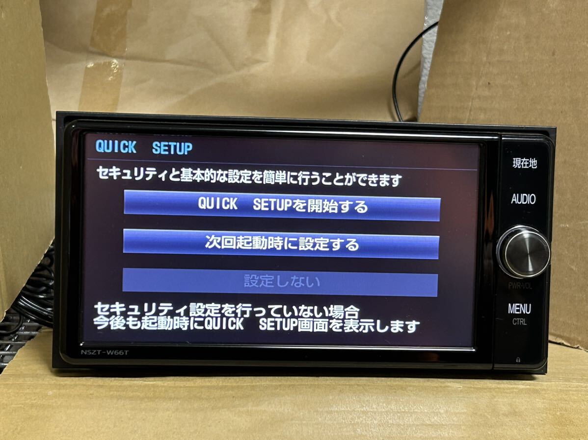 地図2024年3月全国更新済 MOD期限内　トヨタ純正 ナビ　7インチ NSZT-W66T フルセグ DVD再生　Bluetooth オーディオハンズフリー　送料無料_画像1