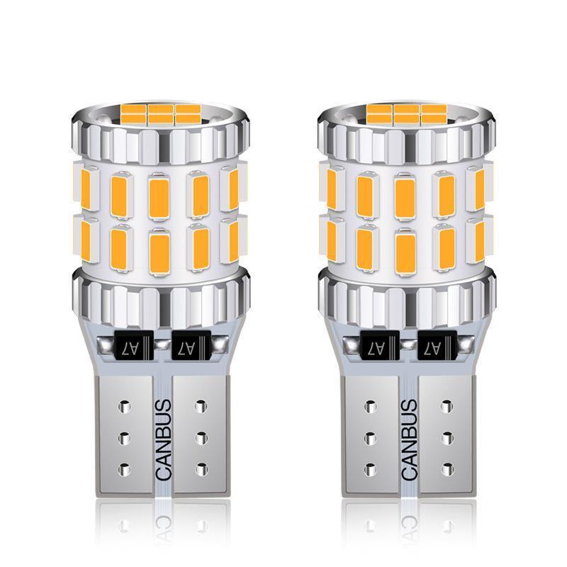 T10 T16 LED アンバー オレンジ ウインカー サイドマーカー 爆光 高輝度 カスタム 明るい 新品 無極性 車検対応 2個 3014SMD×30連_画像5
