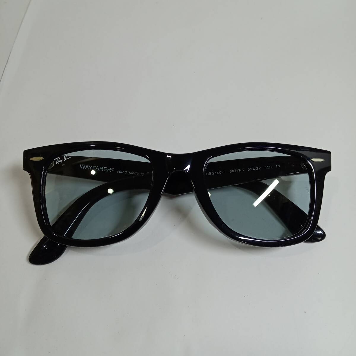 Y-41160T Ray-Ban レイバン サングラス RB2140-F WAYFARER 601/R5 ウェイファーラー フルフィット イタリア製 WASHED LENSES ブラック 黒_画像6