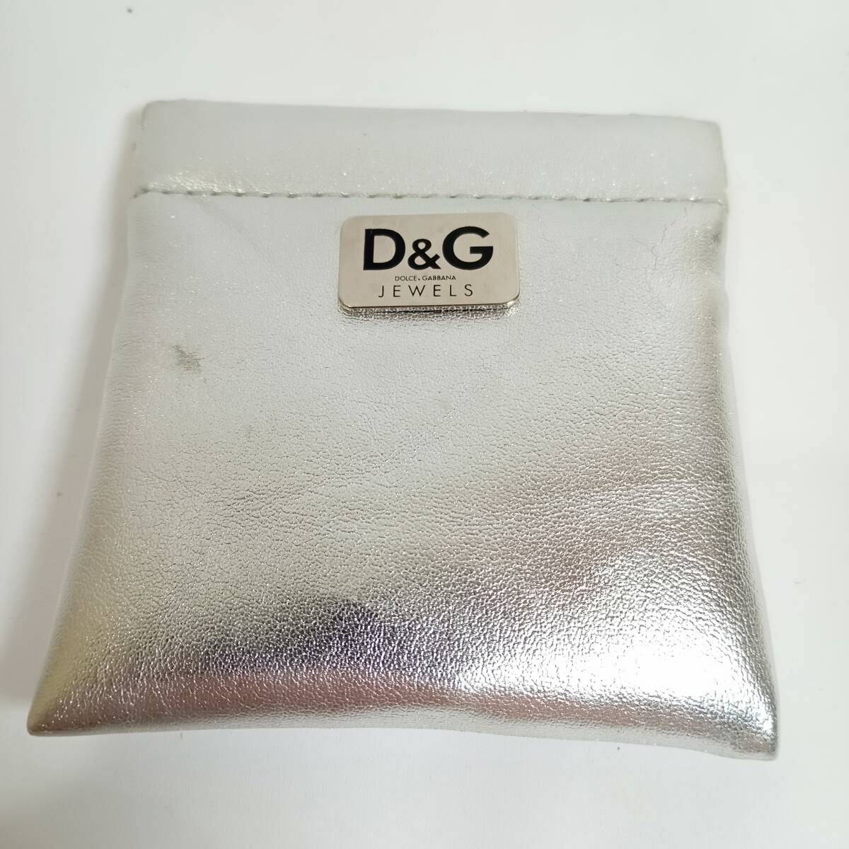 Y-41252T D&G ドルガバ DOLCE&GABBANA ネックレス ペンダント チェーン メタル プレート WARNING ロゴ アクセサリーの画像6