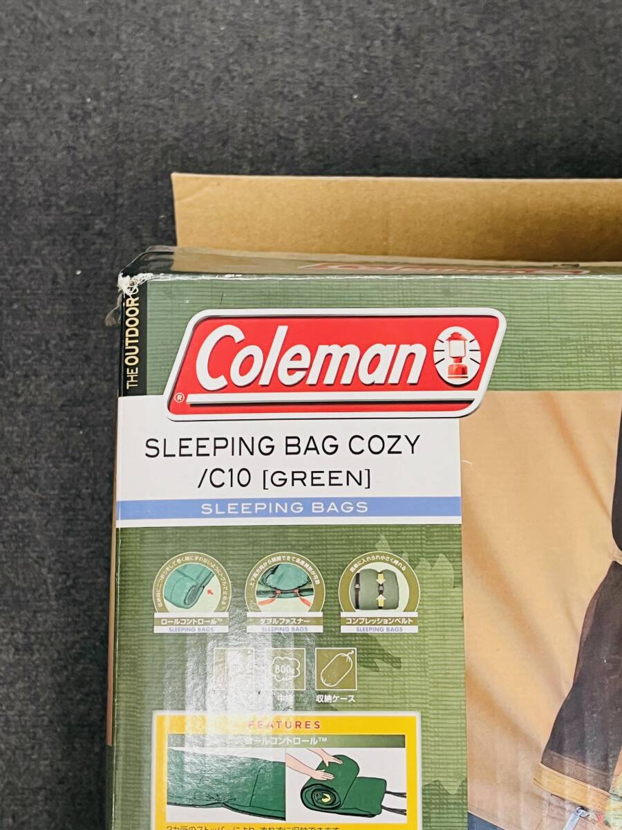 C-309Y 【中古100円スタート】 Coleman コールマン SLLEING BAG COZY /C10 GREEN 