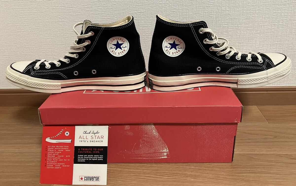 converse CT70 チャックテイラー 旧パッチ ブラック Chuck Taylor HI us10コンバース オールスターALL STAR ハイカット CTAS70スニーカー_画像2