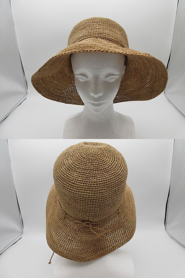 ◆HELEN KAMINSKI ヘレンカミンスキー ラフィアハット Raffia100% 麦わら帽子 ストローハット 女性用 レディース 中古品_画像2