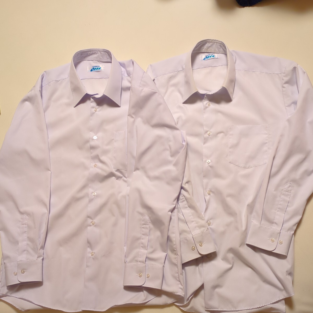 長袖 ワイシャツ ホワイト　トンボ　A180 2枚セット　学生　スクールシャツ　制服　学生服　新学期_画像1