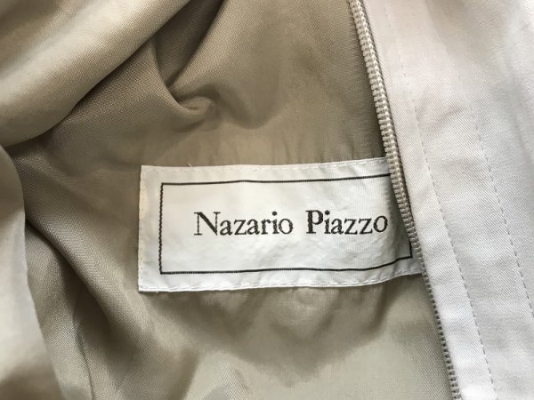 Nazario Piazzo メンズ ステンカラーコート 裏地付き A5 ベージュ_画像2