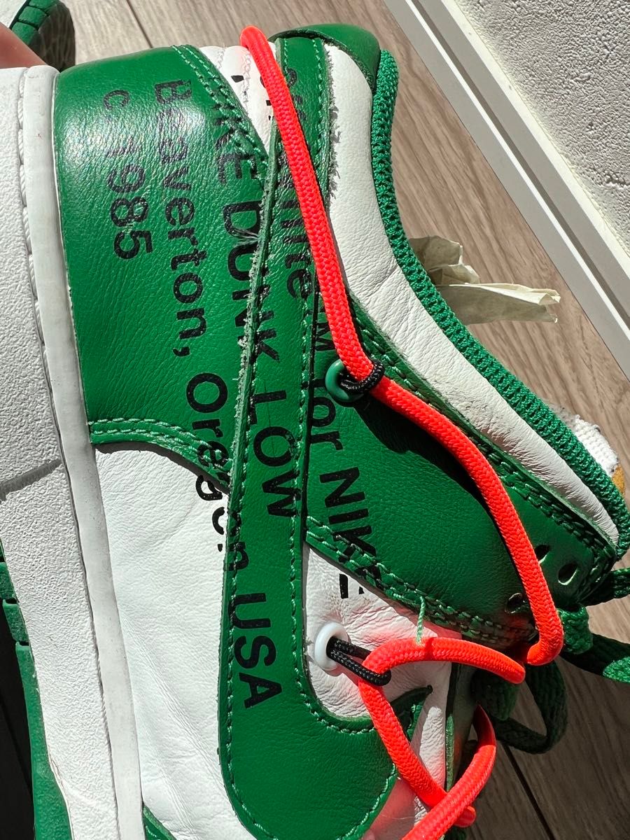 OFF-WHITE × Nike Dunk Low "White/Pine-Green"