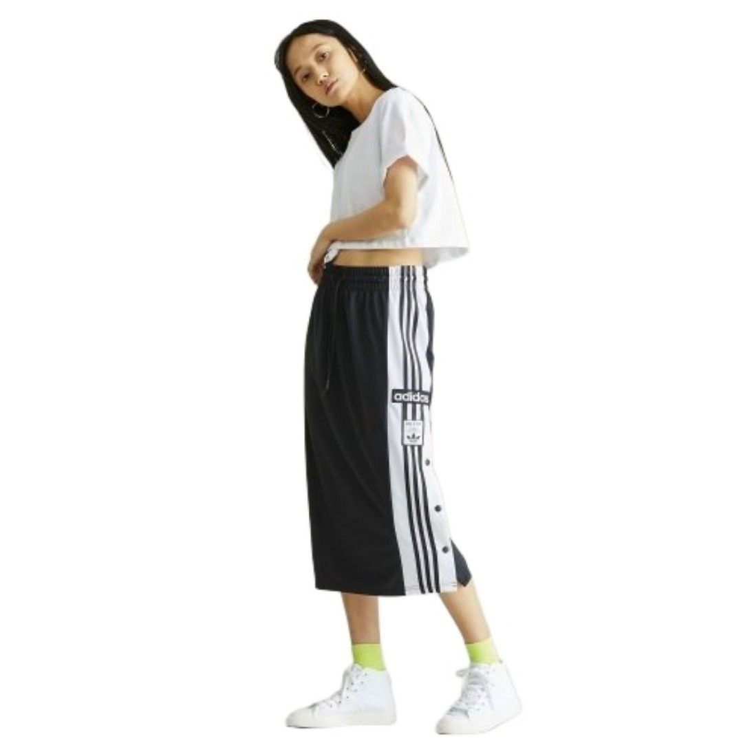 adidas★ルーズフィット アディブレイク スカート★ロングスカート★黒★XL★レディース★春夏秋冬★匿名送料無料