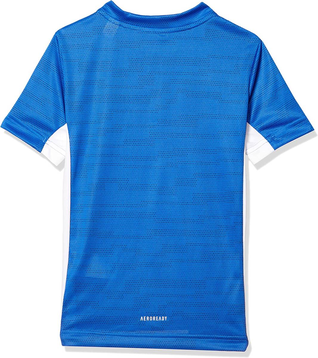 [KCM]Z-adi-87-2s-140* выставленный товар *[adidas] Junior короткий рукав футболка шорты верх и низ в комплекте GSV58-FM1713 голубой / темно-синий 140