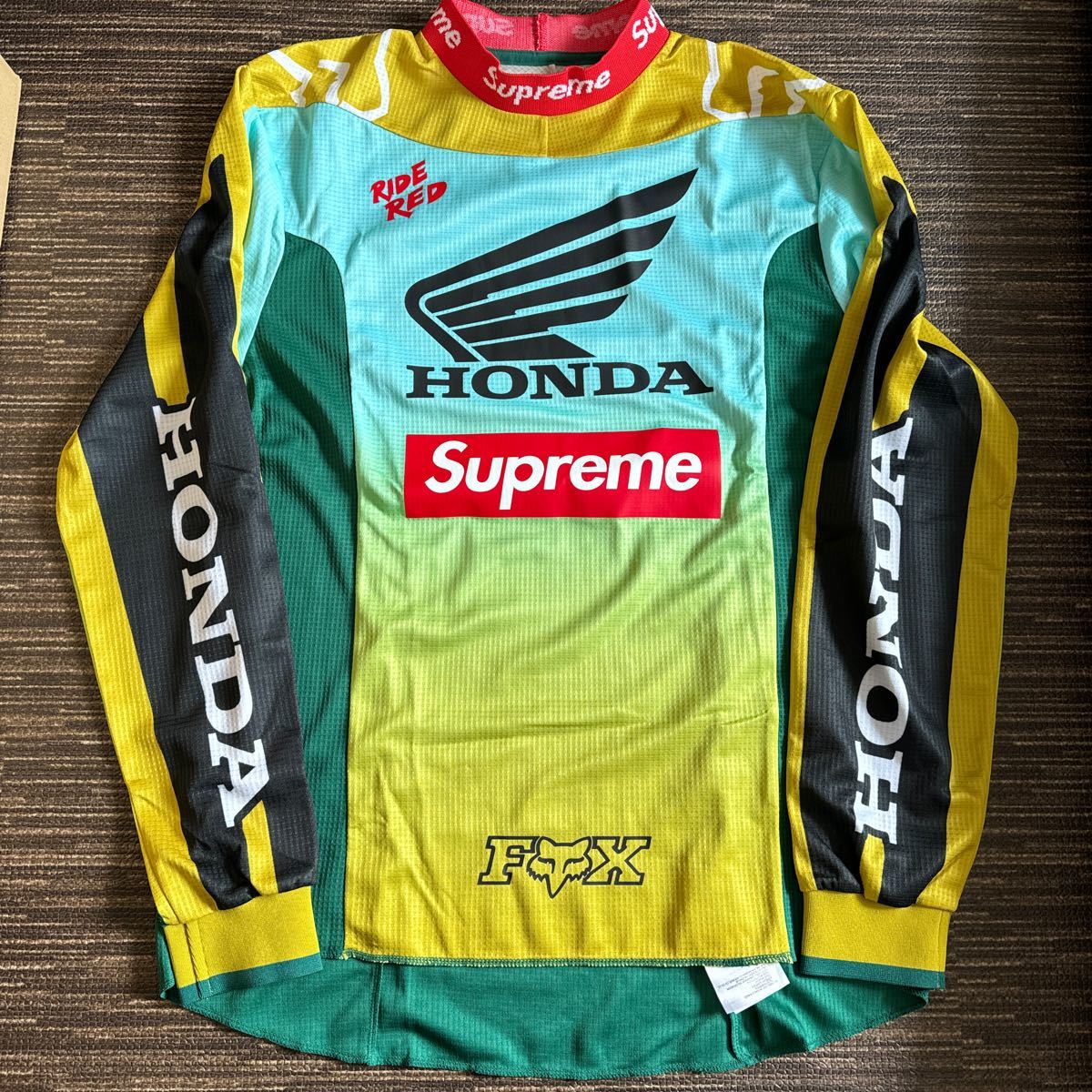 Supreme honda fox racing jersey top moss green コラボ　ジャージ　_画像3