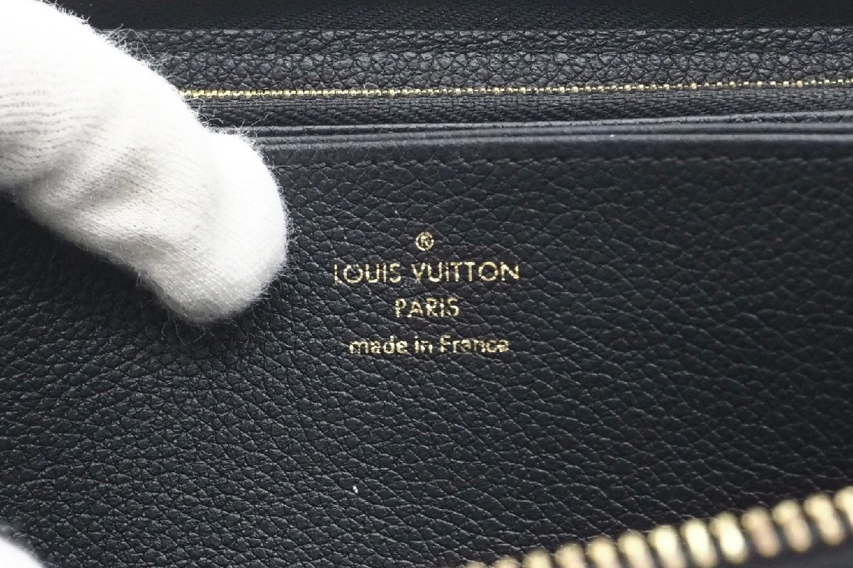 ☆安心の３大保証☆ Bランク ≪LOUIS VUITTON ルイ ヴィトン/ジッピーウォレット≫ M80481 バイカラー アンプラント ブラック ベージュ 黒_画像10