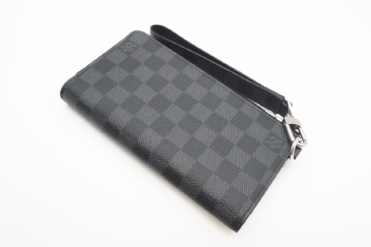 ☆安心の３大保証☆ ABランク ≪LOUIS VUITTON ルイ ヴィトン/L字ファスナー長財布≫ N60379 ダミエ グラフィット ジッピー ドラゴンヌ 美の画像3