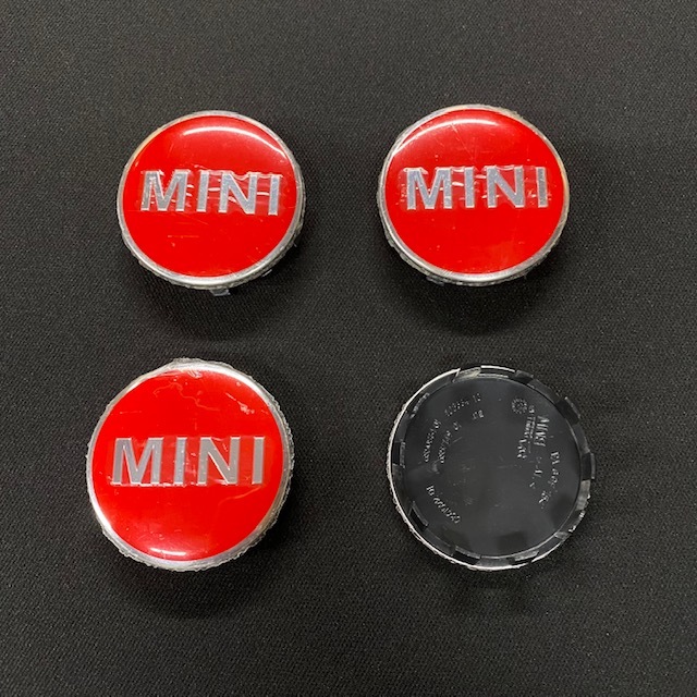 BMW MINI ミニ ミニクーパー ホイール センターキャップ カバー 56mm バッジ 純正交換 レッド 4個セット F55 F56 F60_画像2