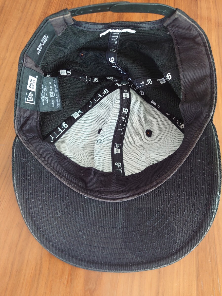 最終出品 ニューエラ エクストララージ キャップ ブラック 中古品 NEW ERA X-Large CAP 帽子 黒 9FIFTY_画像5