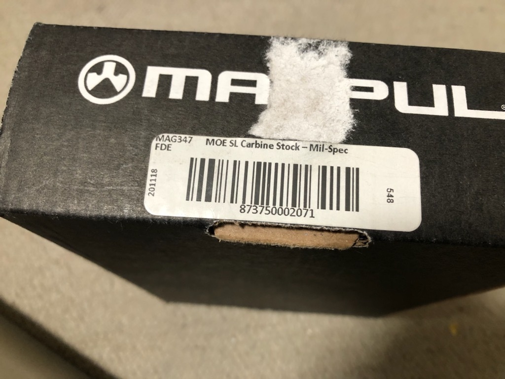 実物 MAGPUL MOE SL カービン ストック ミルスペック + エンハンスド ラバー ブットパット 0.70"の画像2