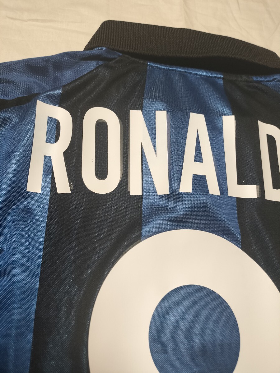 1円スタート 正規品　ロナウド XL 2001 インテルユニフォーム 長袖 ブラジル　RONALDO INTER MILAN　イタリア_画像6