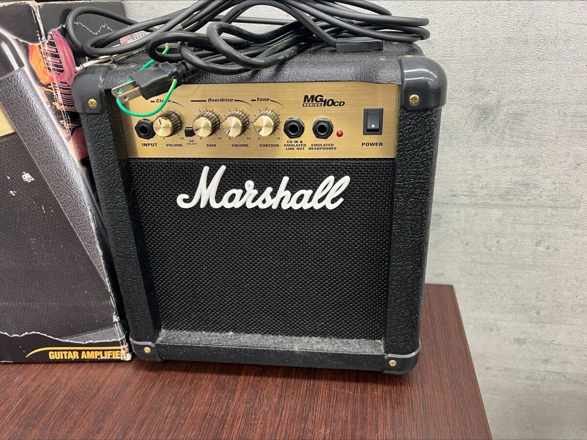 【＃8279】Marshall マーシャル MG10CD 小型ギターアンプ コード付き 【通電確認済】_画像3